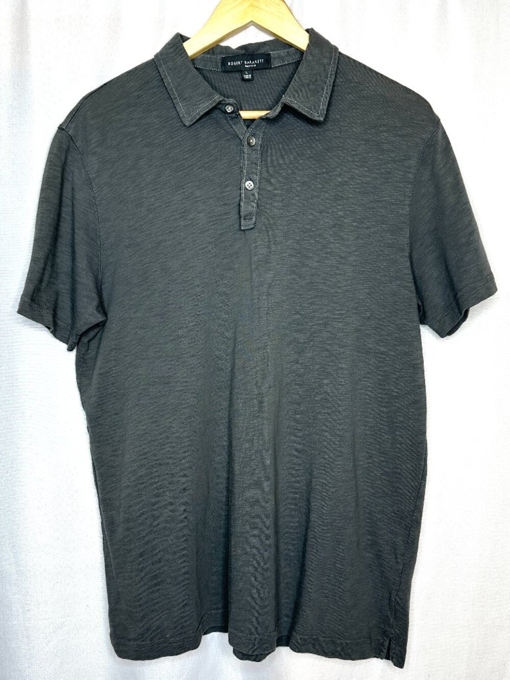Robert Barakett Montreal polo‎ Short Sleeve Shirt, Large Elevated Minimalist